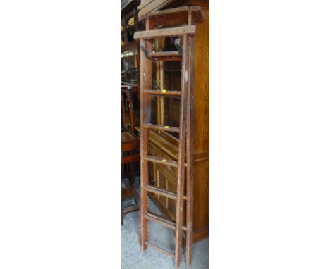 VINTAGE 'SLINGSBY STEELHELD' WOODEN STEPLADDER