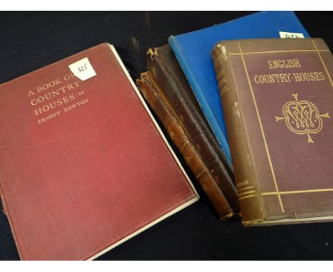 FIVE BOOKS RELATING TO COUNTRY HOUSES including 'A Book of Country Houses' by Ernest Newton, dated 1903, 'Bungalows and Count