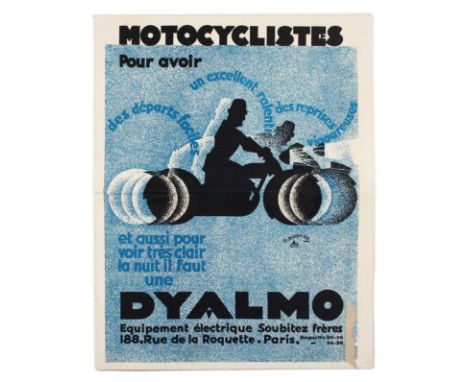 Advertising brochure for "Soubitez", a Paris-based company focused on selling electrical equipment for motorcycles. The leafl