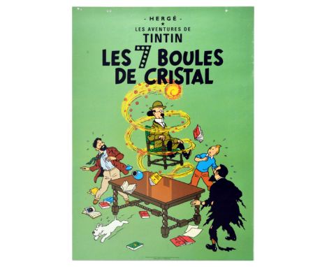 Original vintage advertisement poster for Les Sept Boules de Cristal / The Seven Crystal Balls - thirteenth volume of The Adv