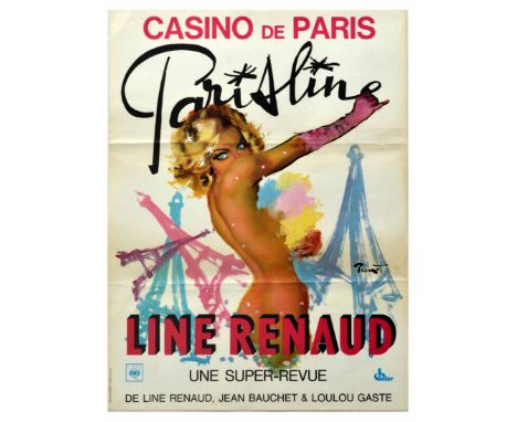 Original vintage advertising poster for Casino de Paris - one of the most well-known music halls of Paris, with a history dat