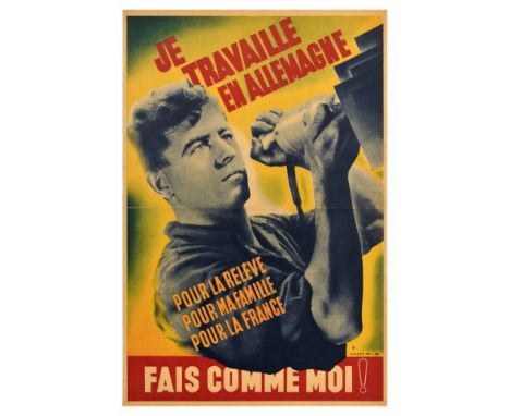 Original vintage World War Two propaganda poster issued by ORAFF - Office de repartition de l’affichage / Poster Distribution