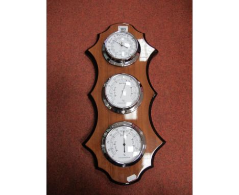 A Modern Wall Hanging Barometer/Hygrometer/Thermometer, of antique style, boxed.
