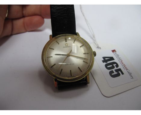 Omega; A Vintage Gent's Wristwatch, the signed dial with line markers and centre seconds, the movement stamped "Omega Watch C