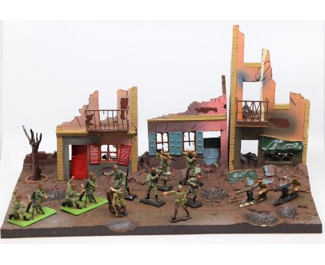Britains: A boxed Britains, Bombed Street Scene, Set No. 00159, Special Collectors Edition, 1999, box worn and crushing to ed