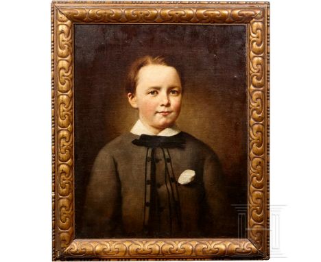   Graf von Zeppelin - a portrait as a youth  Oil on canvas, portrait of Graf von Zeppelin as a young boy, no artist signature