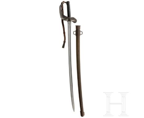   Säbel M 1899 für Mannschaften der Kavallerie  Schön erhaltene, kräftige, leicht geschwungene Rückenklinge mit beidseitiger 