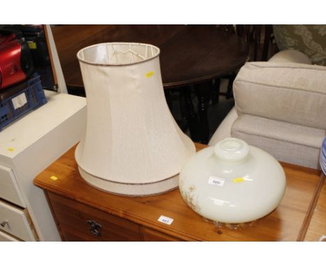 A lamp shade together with an opaque shade