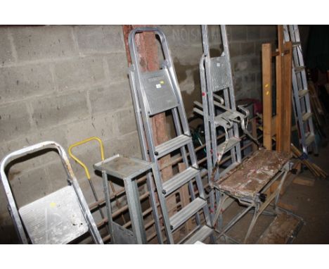 An aluminium step ladder