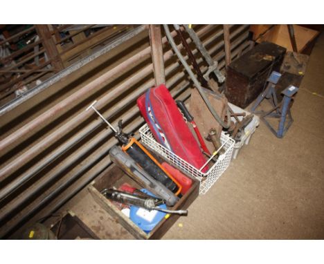 Three boxes of various hand tools etc