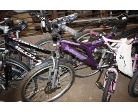 A girl's Dunlop full suspension mountain bike