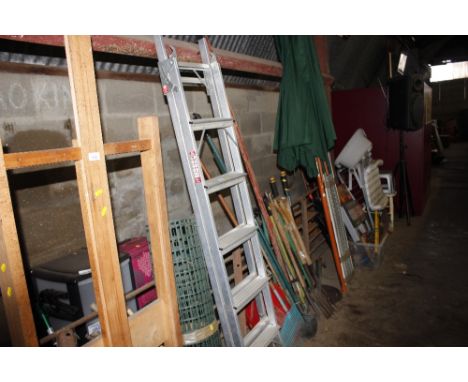 An aluminium step ladder