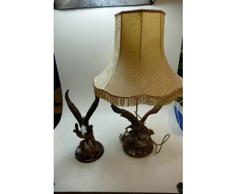 Ornamental figure of Eagle and similar lamp base (2)
