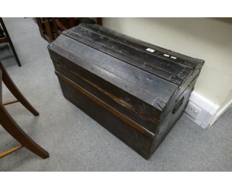 Wooden dome top cabin / travel trunk 76cm, x 43cm x 48cm high appx.
