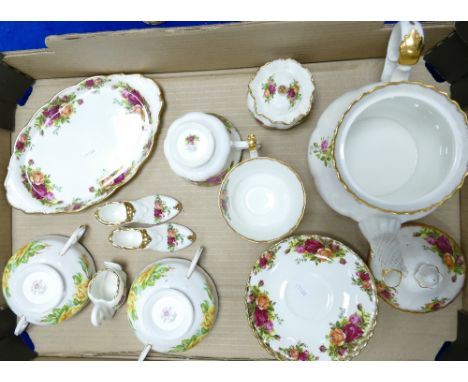 A mixed collection of Royal Albert Old Country Rose items including Teapot, Novelty items etc