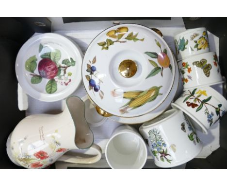Eleven Items of Portmeirion Pottery, Royal Worcester Evesham Tureen &amp; Dish, Royal Winton Red Poppy Jug etc.