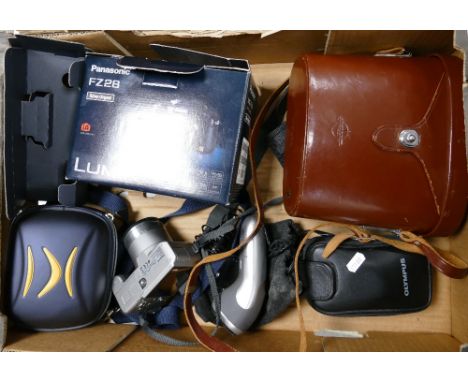 Boxed Panasonic Lumix FZ28 camera &amp; accessories together with cased Swift 8.5 x 44 binoculars &amp; similar items