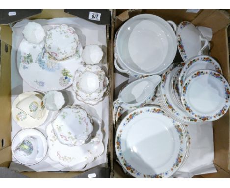 A mixed collection of ceramic items to include - early Grafton floral decorated part tea set, together with a quantity of Law