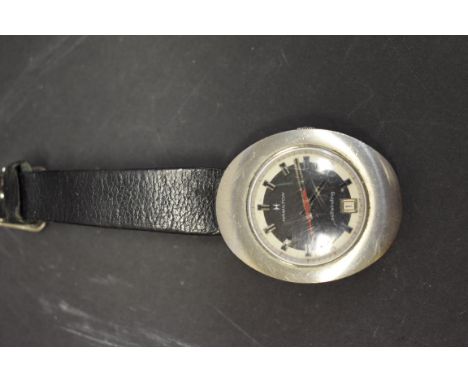 A 1970s Hamilton stainless steel gentlemans&nbsp;'self-winding' wristwatch, day date, cal 821, case number 820003-3, on repla