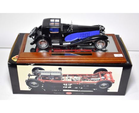 Bauer Bugatti Royale Coupe De Ville 1:18 scale model, on display stand (E box G)