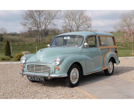 Morris Minor Traveller Registration number: WCG 837H First Registered: 29-95-1970 Mileage: 22845 Engine Size: 1098cc Colour: 