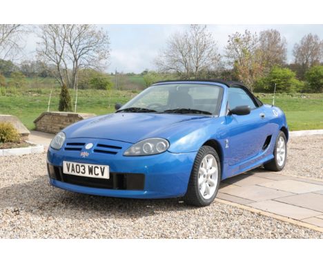 MGTF Sports Coupe Registration number: VA03 WCV First Registered: 17-08-2003 Mileage: 82485 Engine Size: 1588cc Colour: Blue 