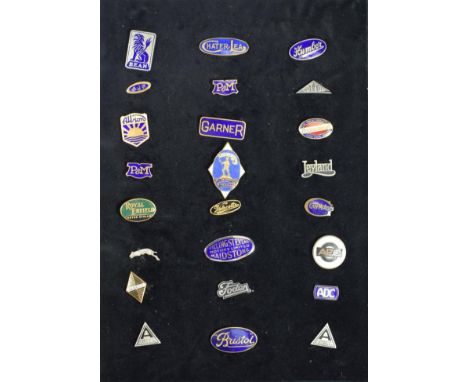 Twenty-Four Assorted Lapel Badges, mainly enamelled examples, to include Bean, Chatyor-Lea, Humber, AJS, P&amp;M, Cotton, Alb