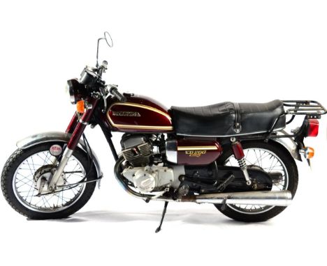 Honda CD200 Engine: 200ccYear: 1981Engine number: MA01E-2021361Frame number: MA01-201002MOT Expiry: ExpiredIntroduced in 1979