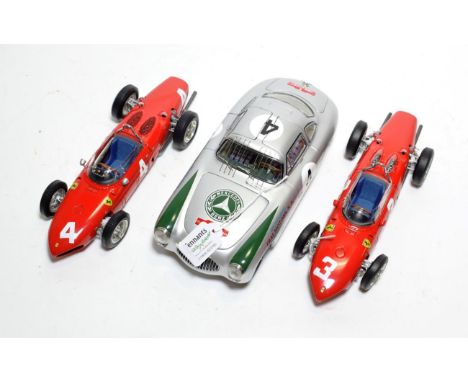 CMC Mercedes Benz 300SL 'Prat Motors SA' together with two Ferrari Dino 156 F1 cars (all E) (3)