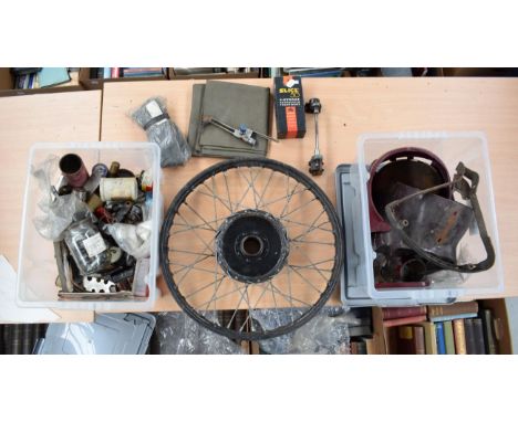 ^ Motorcycle Interest: A Quantity of Spares, tools and a front wheel 