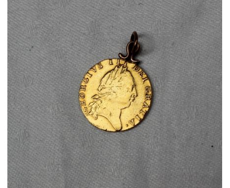 A George III gold spade guinea, dated 1788 with a ring mount