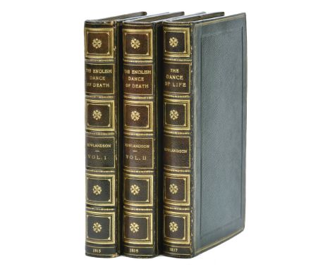 Rowlandson (Thomas, illustrator). The English Dance of Death [and:] The Dance of Life, 2 works in 3 volumes, 1st editions, R.