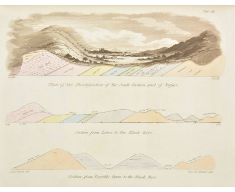 Mantell (Gideon Algernon). The Fossils of the South Downs; or Illustrations of the Geology of Sussex, 1st edition, 1822, 42 a