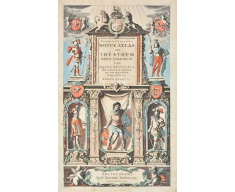 * Atlas Titlepages. Jansson (Jan), Novus Atlas sive Theatrum orbis terrarum..., Amsterdam 1646, engraved title page with cont
