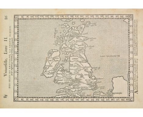 British Isles. De Belleforest (Francis & Ruscelli Girolamo), [1575], uncoloured woodblock, 185 x 255 mm, French text on verso
