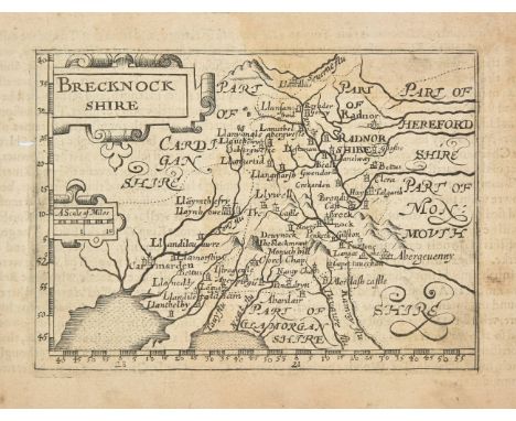 Brecknockshire. A collection of fifty maps of Brecknockshire, 17th - 19th century, a good collection of engraved county maps,