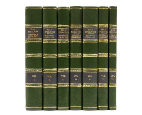 Churchill (Sir Winston Spencer) The War Speeches, 7 vol., first edition, compiled by Charles Eade, half-titles, illustrations