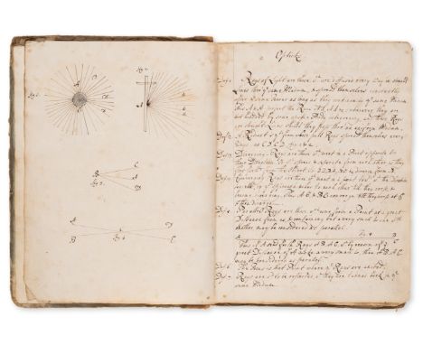 Physics.- [Opticks, Hydrostaticks, Mechanicks, Pneumaticks, Of Fortification, Notes about Light & Colours], manuscript, 196pp