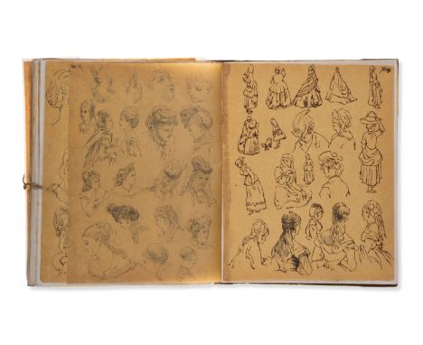 Caldecott (Randolph, British artist and illustrator, 1846-1886) Artist's drawing manual with over 180 leaves of original desi