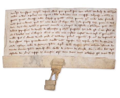 Cambridgeshire &amp; Suffolk, Ashley &amp; Silverley.- Charter, Alice wife of Thomas Randulf of Silverley has granted to Robe