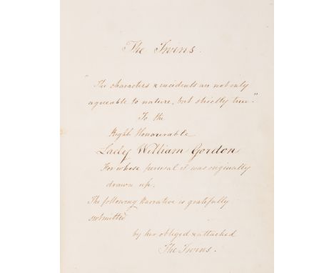St Domingue (Haiti) & England.- [Touzi (Lucinde Maria Louise Antoinette) & Zébée Ann Rose Touzi] The Twins..., manuscript, ti