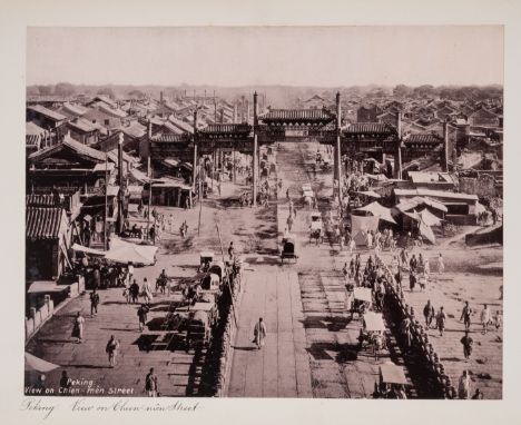 China.- Photograph Album of China and Hawaii, 128 original mounted photographs plus a few postcards, all with manuscript capt