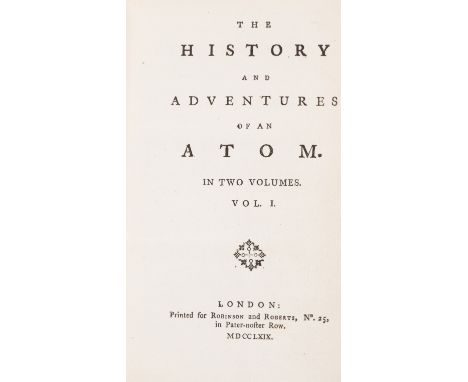 [Smollett (Tobias)] The History and Adventures of an Atom, 2 vol., first edition, second issue with dates corrected, final bl