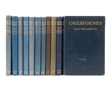 Architecture.- Tipping (H. Avray, editor) English Homes, 9 vol., all but 3 first edition, 2 copies of Period III vol 1., very
