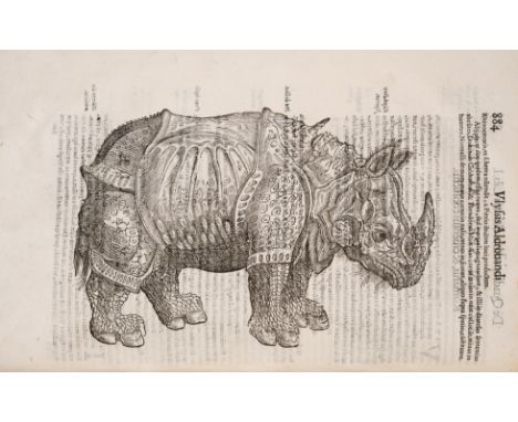 Aldrovandi (Ulisse) Quadrupedum omniu[m] Bisulcoru[m] Historia, second edition, engraved title, woodcut illustrations, scatte