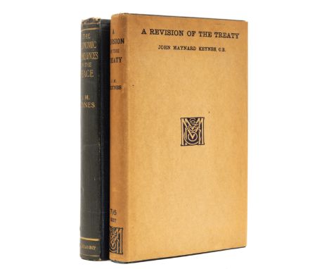 Economics.- First Female Cabinet Minister's copy.- Keynes (John Maynard) The Economic Consequences of the Peace, Margeret Bon