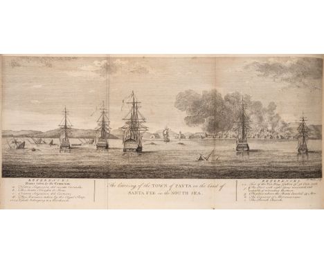 Voyages.- Anson (George) A Voyage round the World, first edition, list of subscribers, 42 folding engraved plates and maps, a