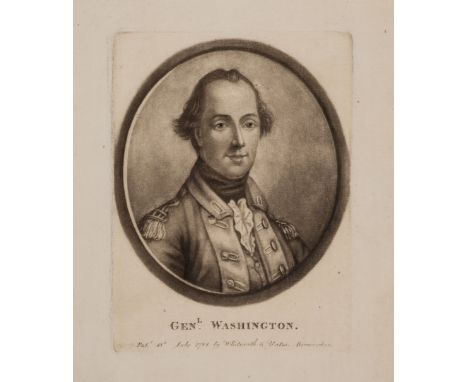 America.- Whitworth & Yates, publishers.- Trumbull (John, 1756-1843), After. Genl. Washington, mezzotint portrait, on laid pa