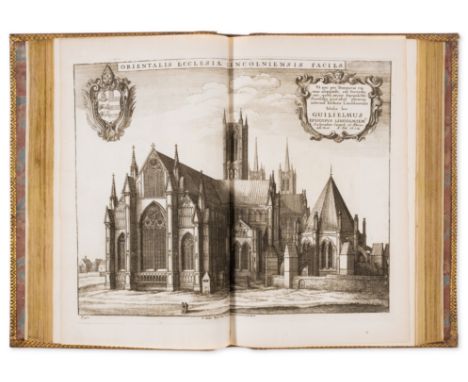 Dugdale (Sir William) Monasticon Anglicanum, 3 vol., first edition, additional engraved architectural title to vol. 1, 109 en