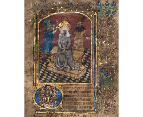 *** Please note, the description of this lot has changed *** French or Netherlandish Workshop.- Single leaf from an illuminat